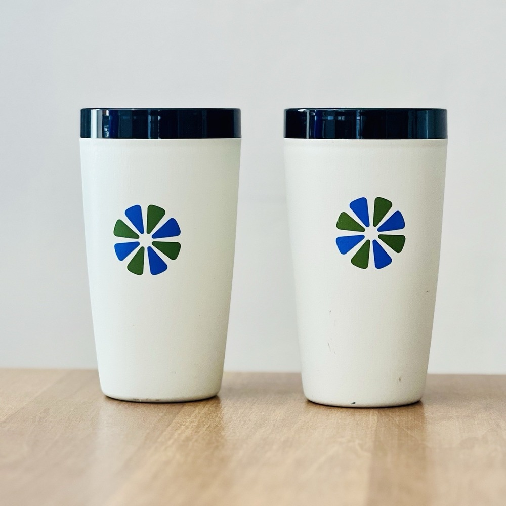 Vintage MCM Therm Ware Daisy Cups Tumbler David Douglas Retro Mod 60s Glamping‎
